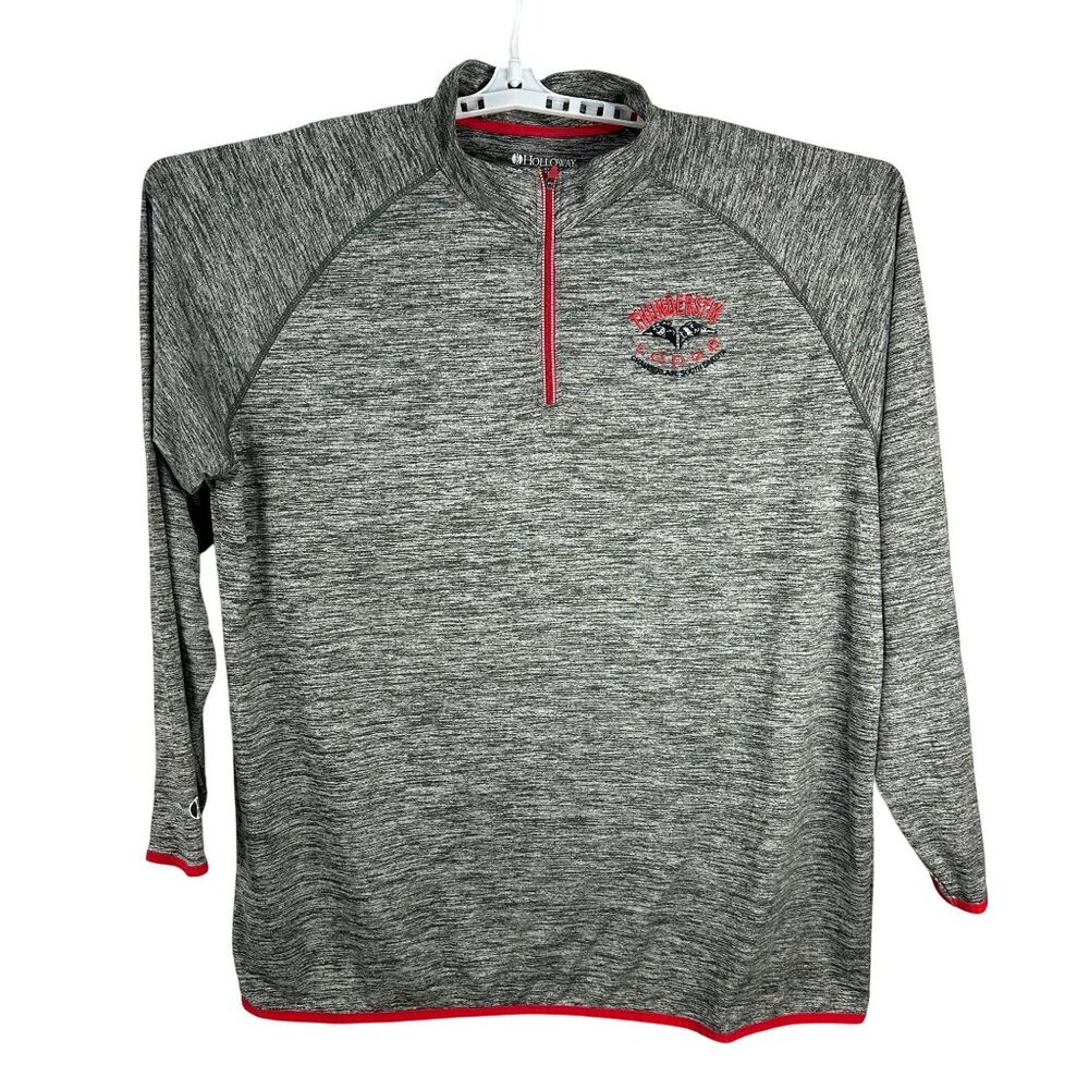Holloway Thunderstik Lodge Gray Quarter Zip Pullover 2XL Mens Athletic Fit Top